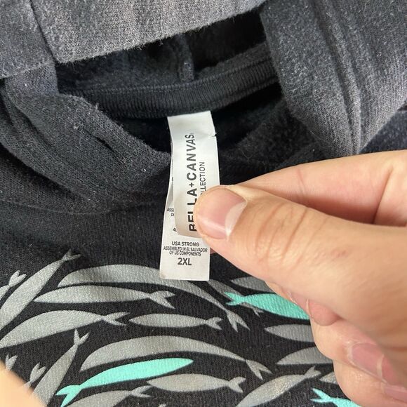 The Chosen Against The Current Graphic Hoodie Men’s XXL Black Logo Jesus Fish - Picture 6 of 9